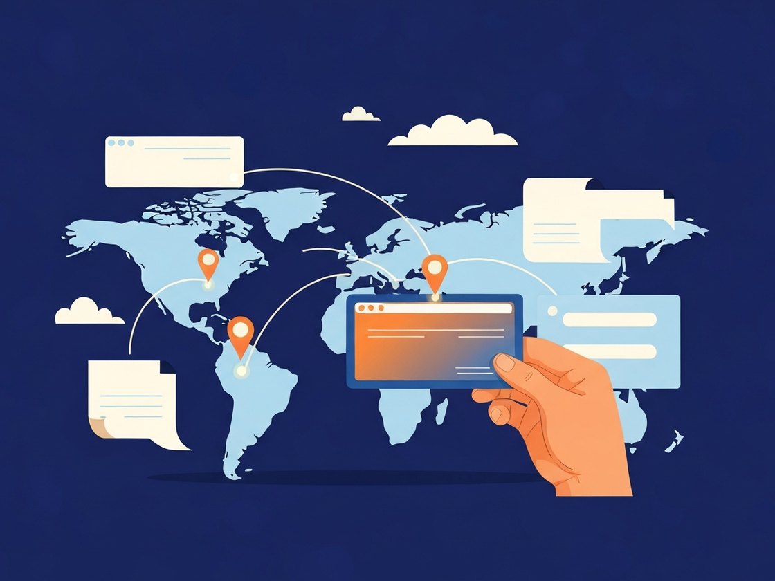 Link analytics dashboard illustration